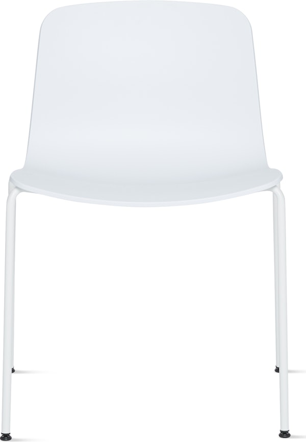 A white About A Chair 16 Side Chair viewed from the front